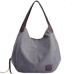 Shoulder Bags Canvas Women's Bag Solid Colour Casual Large Capacity Commuter Mummy Fashionable