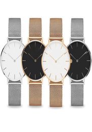 Top Rose Gold Quartz Watch 40mm and 36mm 32mm Men039s Casual Japanese Quartz Watch Stainless Steel Mesh with Slim Clock Ladies 3238374