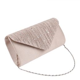 Elegant Envelope Bag Fashion Diamond Evening Bag Glitter Chain Clutch Bag Wedding Banquet Shoulder Bags