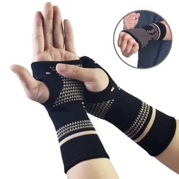 Kupfer Handgelenk Support Professionelle Fitnessstudio -Armband Sportsicherheit Kompression Handschuh Wache Arthritis Hülle Handmobil Handbracer