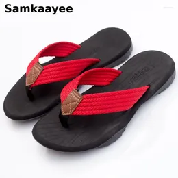 Slippers 39-46 Men Flip Flops Summer Beach Male Casual Antiskid Shoes Outdoor Bathroom Rubber Bottom Sandals Breathable Slides 1