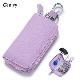 Wallets Key Case Multifunctional Zipper Men's Household Key Case Universal Car Keybag Women Leather Organizer Keychain Wallet 10 Color