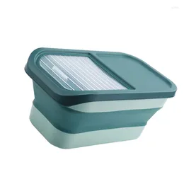 Storage Bottles Practical Folding Grains Box Foldable Pet Container With Cover