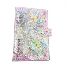 Supplies Journals Cover A5 A6 Folder Binder 6 Rings Notebook Protector Glitter Sequins