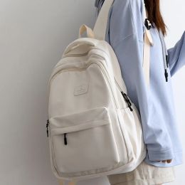 Backpacks Fashion Women Backpack Female Waterproof Nylon Schoolbag Student Book Bag Solid Colour School Backpacks for Teenager Gilrs Boys