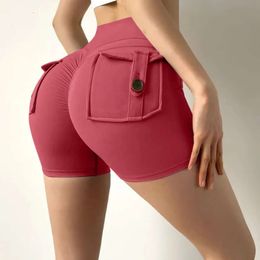 Lu Lu Shorts Align Gym Booty with Pockets Workout Sport for Women Scrunch Shorts Womens Short Femme Mujer Red Purple Pink Gry Running Workout Sports Woman