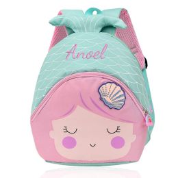 Bags Personalised Embroidered Cute Animal Cartoon Backpack School Bag Backpack with reins Mermaid Backpacks Baby Children's Backpack