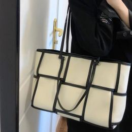 Bags Plaid canvas Tote bag large capacity shoulder bag commuter texture new purse 01SBdlxztq