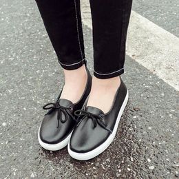 Casual Shoes Plus Size 35-43 Women Leather Ballet Flats Moccasins Causal Cowhide Woman Loafers YYJ122