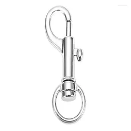 Keychains Wholesales 10pcs Metal Spring Snap Key Rings Lobster Clasps Swivel Trigger Clips Hooks 34mm For Webbing Jewellery