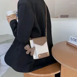 Shoulder Bags Pu Leather Small Phone For Women Brown Lipstick Cute Side Bag Girls Retro Designer Female Satchel Handbags
