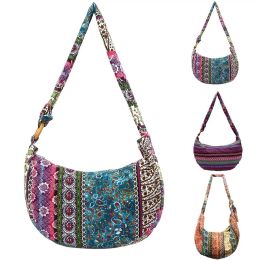 Bags Hot Hippie Floral Print Women Adjustable Strap Canvas Tote Crossbody Sling Hobo Bag Canvas Shoulder Bag Women Boho style