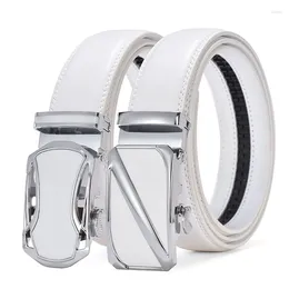 Belts Men Genuine Leather Metal Automatic Buckle High Quality For Famous Business Male Waistband 3.5cm