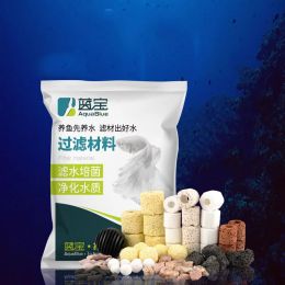Heating Aquarium Fish Tank Filter Media Ceramic Rings Activated Carbon Bio Balls Clear Water With Free Filter Net Bag 500G