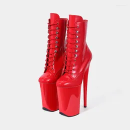 Dance Shoes LAIJIANJINXIA 23CM/9inches PU Upper Modern Sexy Nightclub Pole High Heel Platform Women's Boots HSAB202403