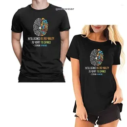 Men's Suits NO.2 A1207 Intelligence Women Men T Shirt Is The Ability To Adapt Change Vintage Science Slogan T-Shirt