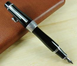 Pens Duke 2009 Black Fountain Pen Memory CharlieChaplin Big Size Unique Style, Medium / Bent Nib Heavy Business Office Writing Pen