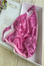 5 Pack 100 Pure Silk Women039s Sexy Bikini Briefs Panties Underwear Lingerie Ms001 J1907159546123