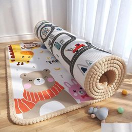 Baby Rugs Playmats Thicken 1/0.5Cm Play Mat Non-Toxic Educational Childrens Carpets In The Nursery Climbing Pad Kids Rug Activitys Dhzlx