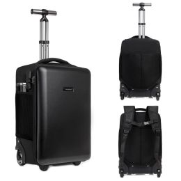 Luggage 19 Inch Large Capacity Hard Shell Business Backpack Trolley Bag Travel Suitcase Rolling Luggage Multifunction Boarding Bag