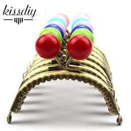 KISSDIY 10pcs 8.5 CM antique Bronze Coin metal Purse Frame 18 Colour Candy Kiss Clasp DIY Bag Metal clasp hardware Accessories 240419