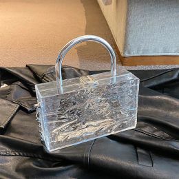 Bags High Quality Acrylic Transparent Women Clutch Bag Luxury Brand Women Messenger Bag Evening Bag Handbag Clear Shoulder Bag Lady