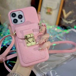 Fashion designer iPhones Cases 16 15 14 13 12 pro max Crossbody Card Slots Phone Case For 15 14promax 14pro 13pro 12pro 12 11 Luxury Purse