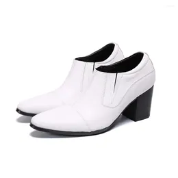 Dress Shoes Winter Handmade Slip On Office Pointed Toe Men'S High Quality Genuine Leather Big Size 47