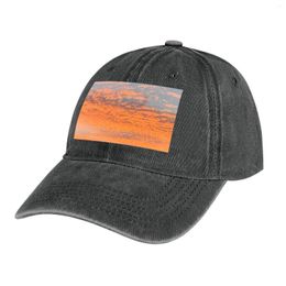 Berets Beautiful Peach Clouds Cowboy Hat Hiking Hip Hop Trucker Hats For Men Women's