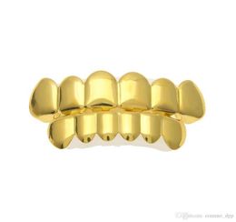 Hip Hop Body Jewellery 6 Tooth Grillz Gold Filled Top Bottom Teeth Fang Grillz Set For Womenmen S Halloween Christmas Party Vampi3821569