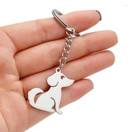 Keychains Cute Animal Keychain Pendant For Women Men Dog Stainless Steel Bag Car Key Chains Keyrings Accessories