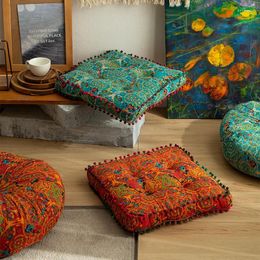 Pillow Bohemian Style Thickened Floor Lazy Seat Retro Bay Window Tatami Mat Cotto And Linen Office Soft