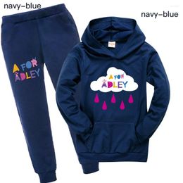 Clothing Sets A For Adley Girl Boys Cartoon Anime Sweatshirt Suit Children Hoodies Pants Cosplay Costume Teens Kids Fall Clothes