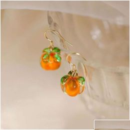 Studum New Persimmon Ruyi für Frauen mit einem kleinen und eleganten Stil leichter Internet rotes Ohrhoch Ohrringe Drop Lieferung Schmuck DHTZZ OTKZL