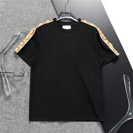 Luxury designer high-end brand classic solid Colour 100% cotton men's T-shirt printed letter round neck loose short sleeve shirt top summer men's clothing M-3XL