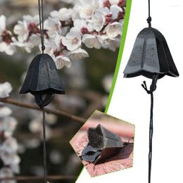 Decorative Figurines Wind Bell Japanese Style Cast Iron Metal Vintage Windchime Chinese Hanging Pendants For Balcony Garden Outdoor Room