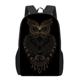 Bags Cool Animal Owls Pattern School Bags for Boys Girls 3D Print Kids Book Bags Teenager Laptop Backpacks Casual Travel Rucksack