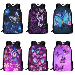 Bags Beautiful Butterfly School Bags for Teenager Students Backpack Kid School Bags Boys Girls Infantil Children Book Bag 16 Inches