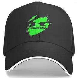 Ball Caps 2024 Summer Baseball Cap Motorcycle Kawasakis Logo Merchandise For Men Women Trucker Hat Vintage Motocross Sun