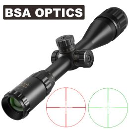 Scopes Bsa Optics 416x44 St Adjustable Optic Sight Green Red Illuminated Riflescope Hunting Scopes Tactical Airsoft Scope