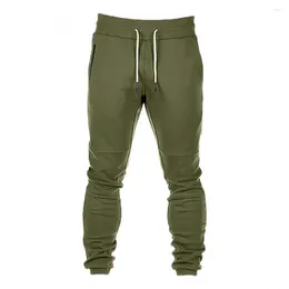 Men's Pants Casual Sweatpants Fitness Skinny Men Sportswear Mens Drawstring Tights Zipper Pocket Tracksuit Bottoms Trousers