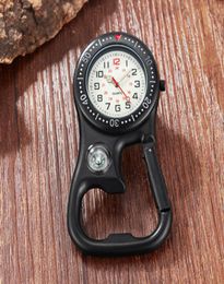 Luminous Outdoor Sport Clock ClipOn Carabiner Pocket Watch Nurse Watch Multifunction Bottle Opener for Doctors Chefs6222550