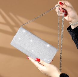 new exquisite party envelope bags Ruched Diamond setting evening bags Sparkling women clutch bags