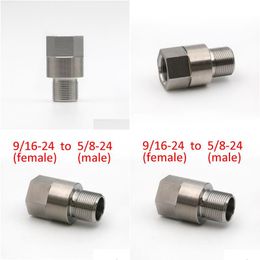 Fuel Philtre 9/16-24 Female To 5/8-24 Male Adapter Stainless Steel Thread Soent Trap Threads Changer Ss Screw Converter Drop Delivery A Dhquf