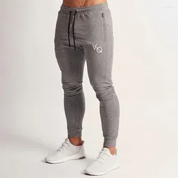 Men's Pants Cotton Slim Grey Trousers Zipper Pocket Stitching Fashion Streetwear Casual Jogger Sports Fitness Menswear