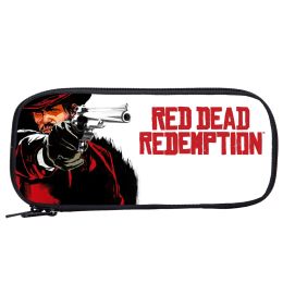 Purses Game Red Dead Redemption Pencil Case School Pencil Box For Kids Large Capacity School Supplies Stationery Pouch Boys