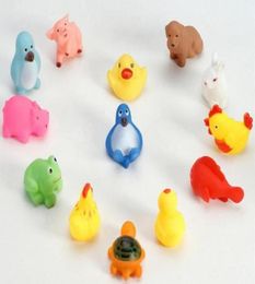 cute Animal Bath Toy Bath Washing Sets Children Education Toys Rubber Yellow Ducks Children Swiming Gifts 390pclot10641675876813