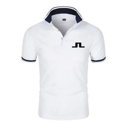 J Lindeberg Golf T-Shirt Męskie ubranie golfowe Summer Wygodne oddychanie szybkie koszulki z krótkim rękawem Men Polo Luksusowa koszulka 240419