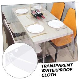 Table Cloth 1pcs Desktop Pvc Transparent Tablecloth Waterproof And Rectangular Proof Square Oil Coffee S1d7