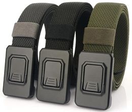 Belts Selling Unisex Canvas Belt Elastic Force Weave Nylon Men Alloy Magnetic Buckle Outdoor Casual Jeans